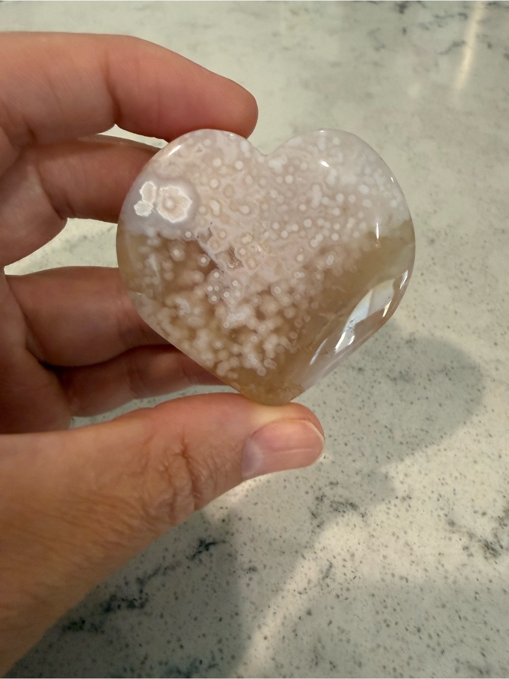 Flower Agate Heart
